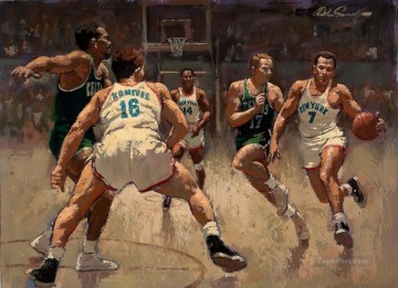 スポーツ Painting - バスケットボール 19 印象派